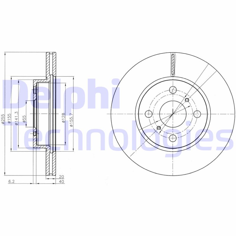 Remschijven Delphi Diesel BG4274