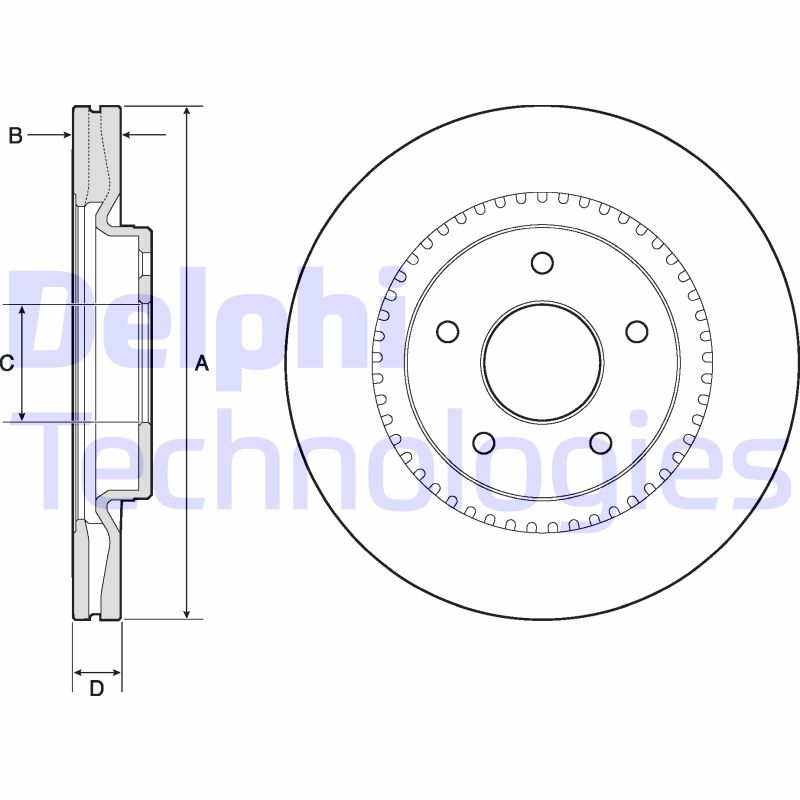 Remschijven Delphi Diesel BG4283