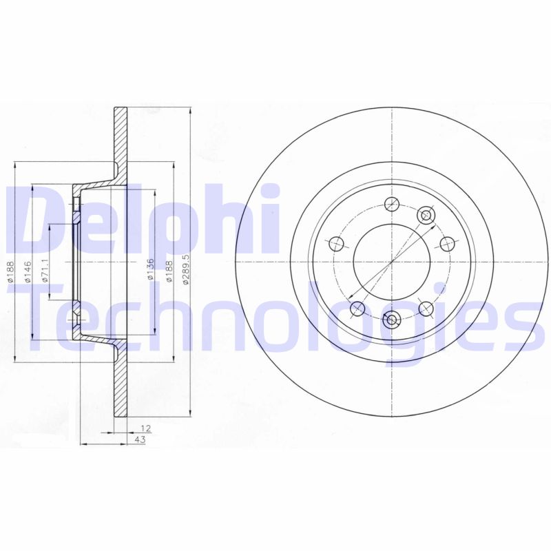 Remschijven Delphi Diesel BG4301