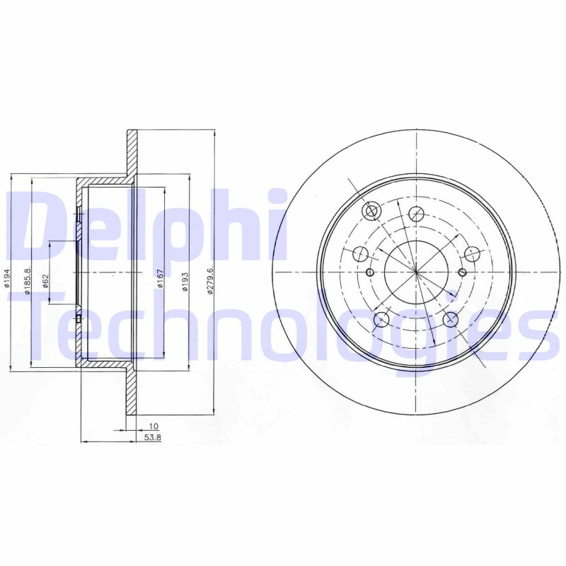 Remschijven Delphi Diesel BG4303