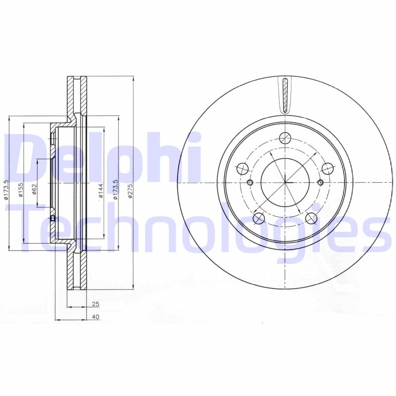 Remschijven Delphi Diesel BG4304