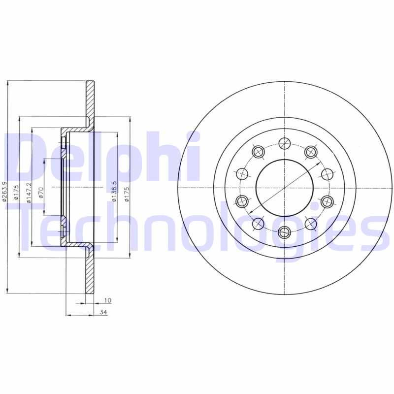 Remschijven Delphi Diesel BG4315