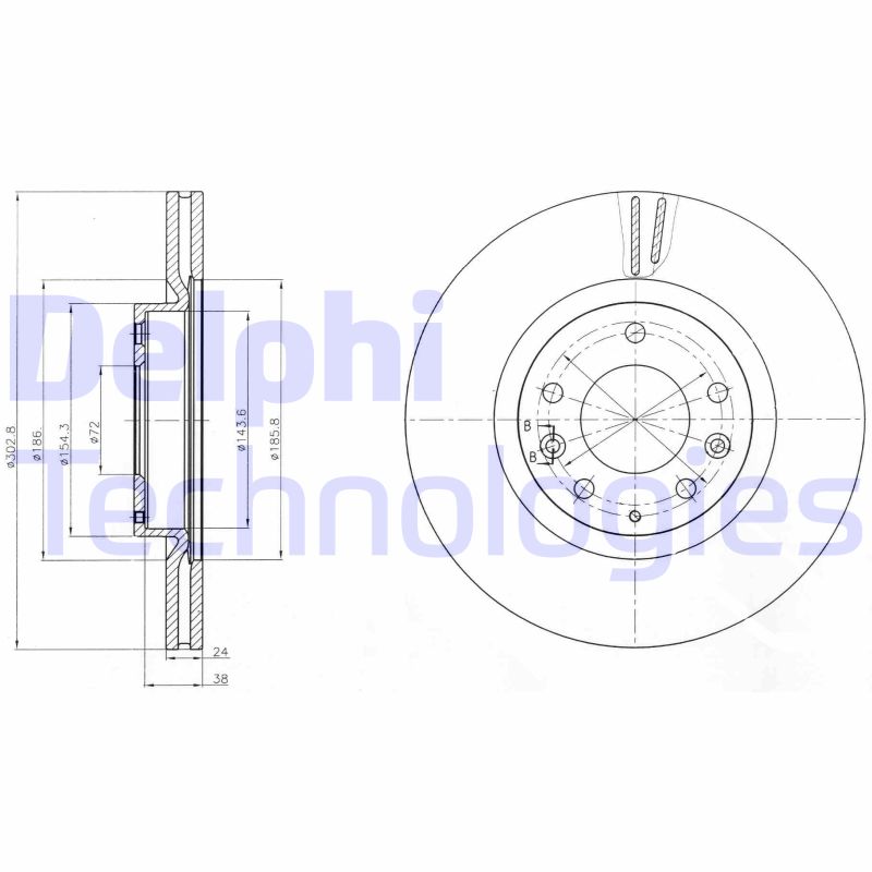 Remschijven Delphi Diesel BG4316