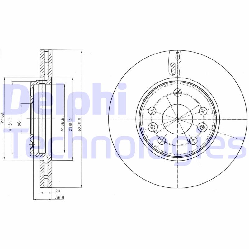 Remschijven Delphi Diesel BG4317C