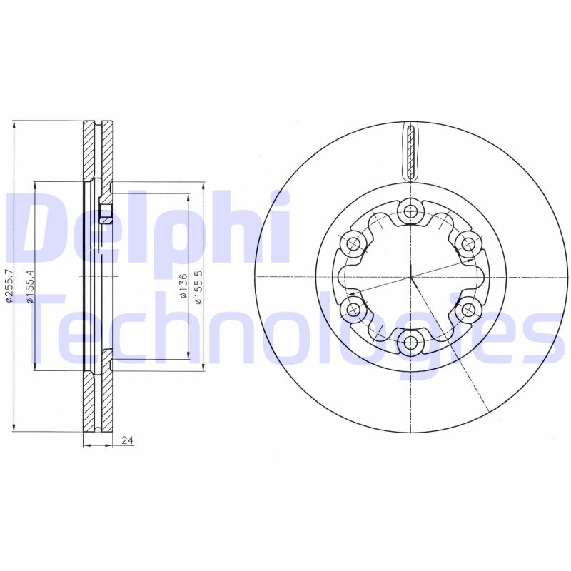 Remschijven Delphi Diesel BG4319