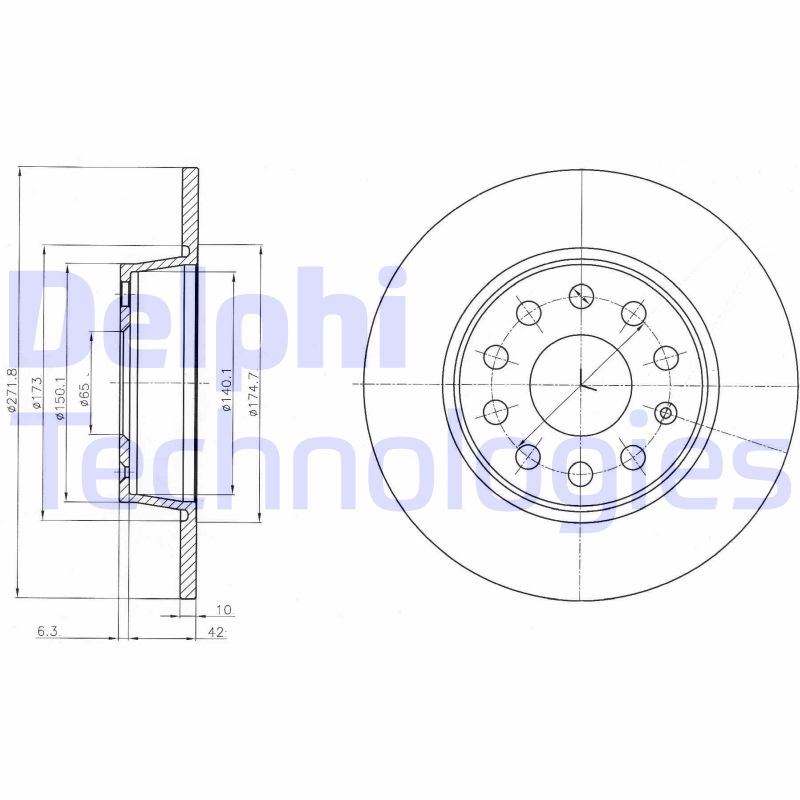 Remschijven Delphi Diesel BG4324C