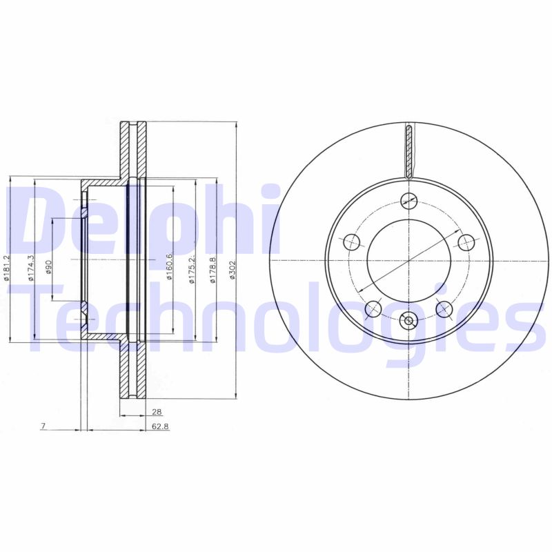 Remschijven Delphi Diesel BG4328