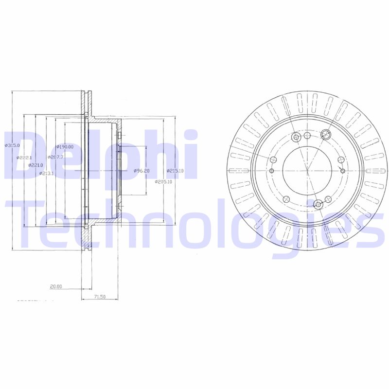 Remschijven Delphi Diesel BG4331