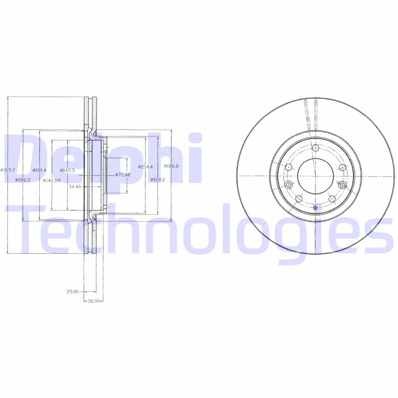 Remschijven Delphi Diesel BG4332