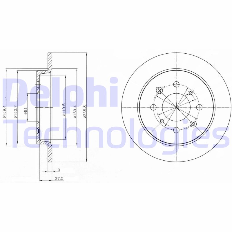 Remschijven Delphi Diesel BG4334C