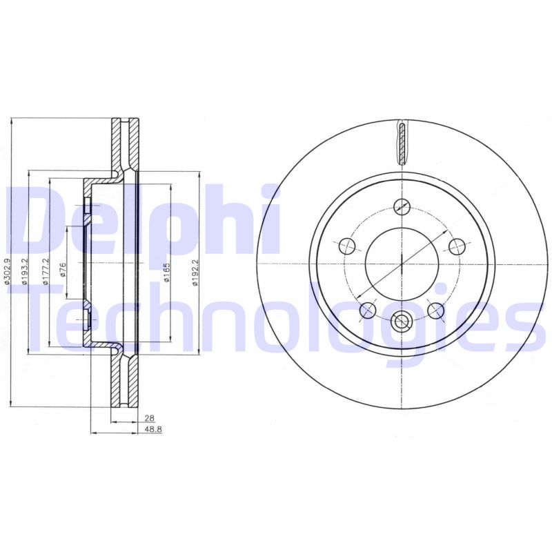 Remschijven Delphi Diesel BG4343C