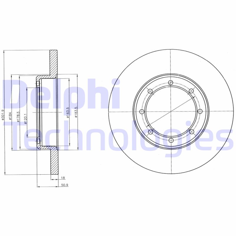 Remschijven Delphi Diesel BG4344