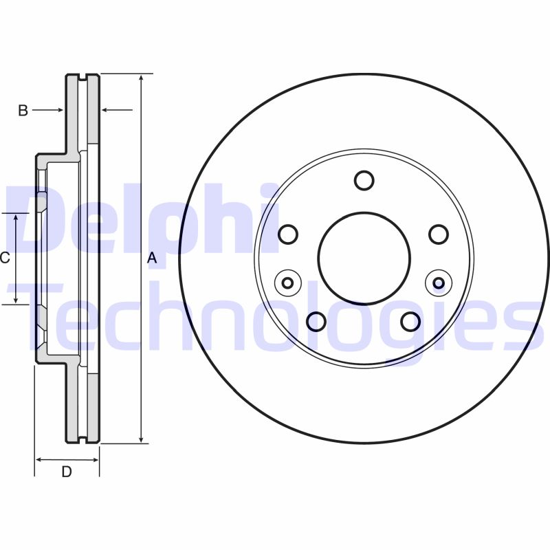 Remschijven Delphi Diesel BG4455