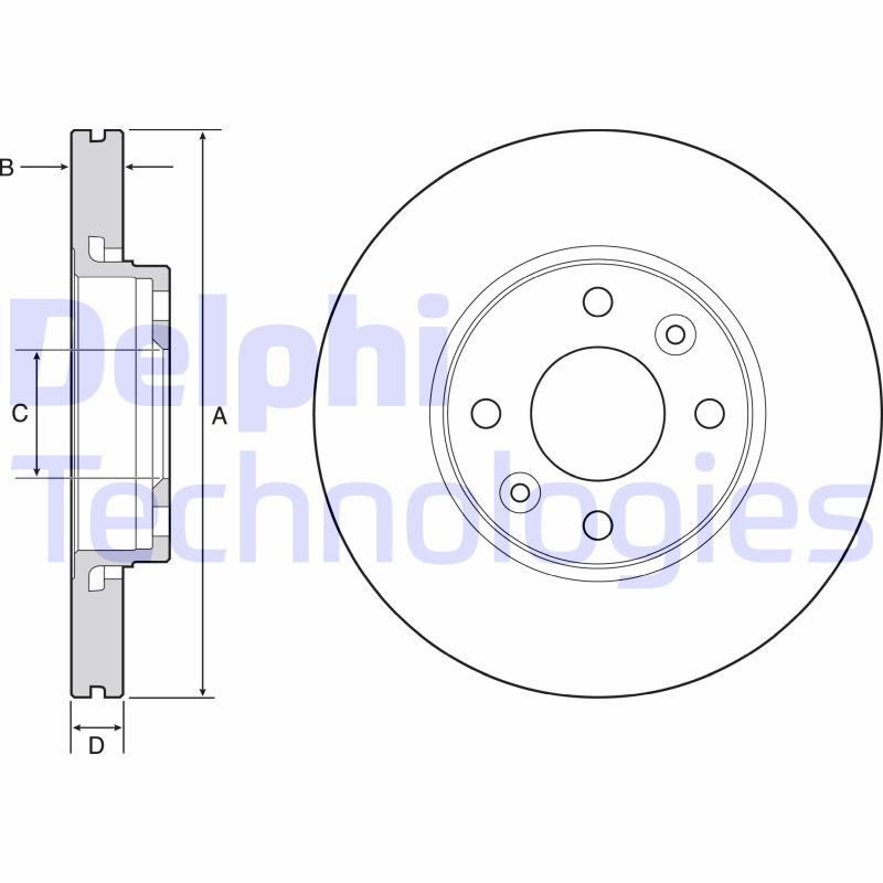 Remschijven Delphi Diesel BG4459C