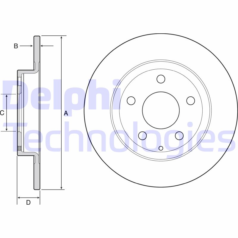 Remschijven Delphi Diesel BG4534