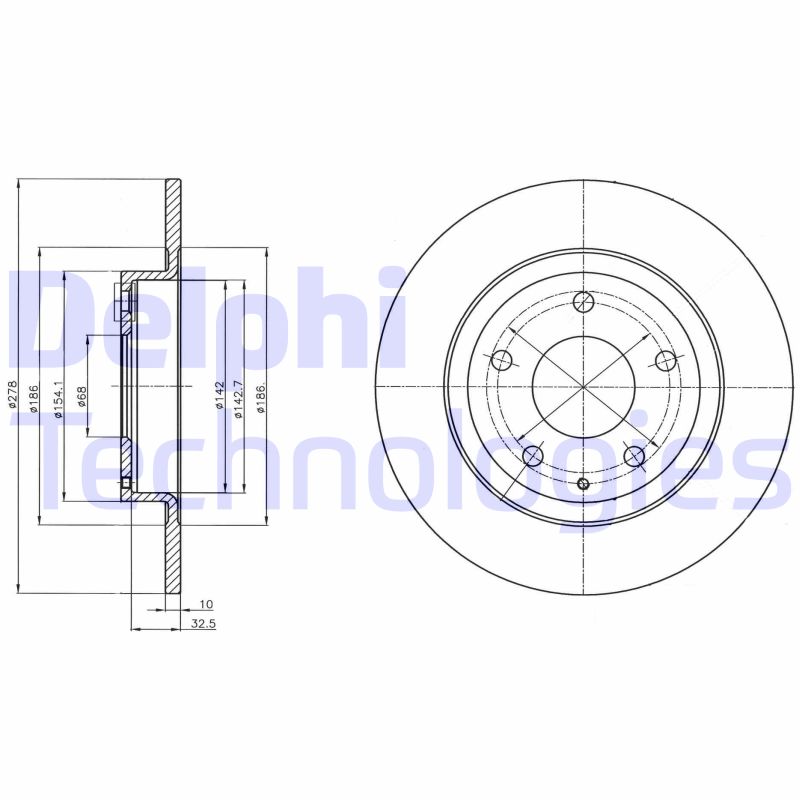 Remschijven Delphi Diesel BG4534C