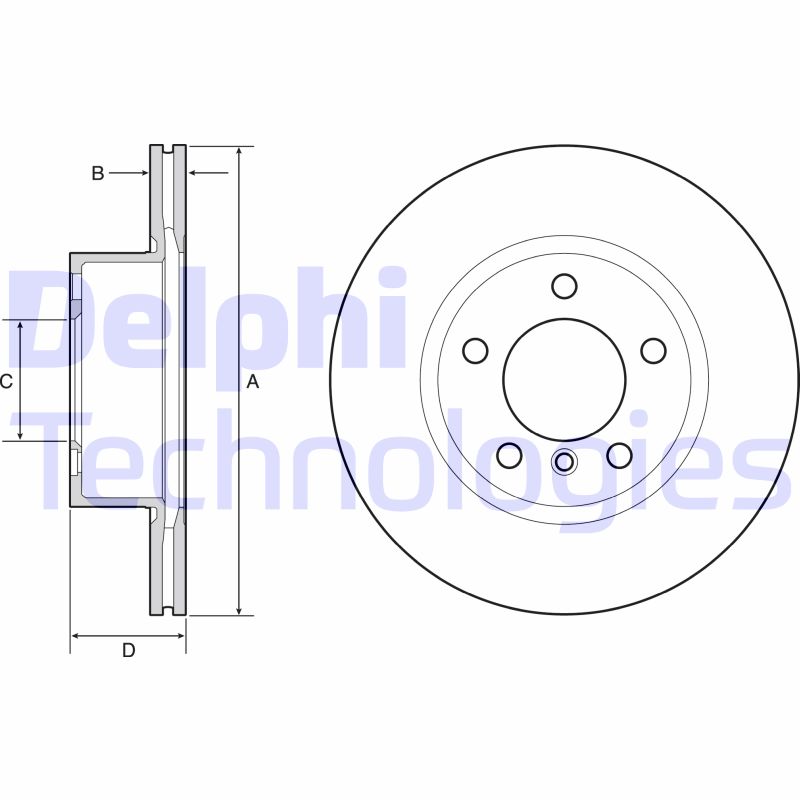 Remschijven Delphi Diesel BG4645C