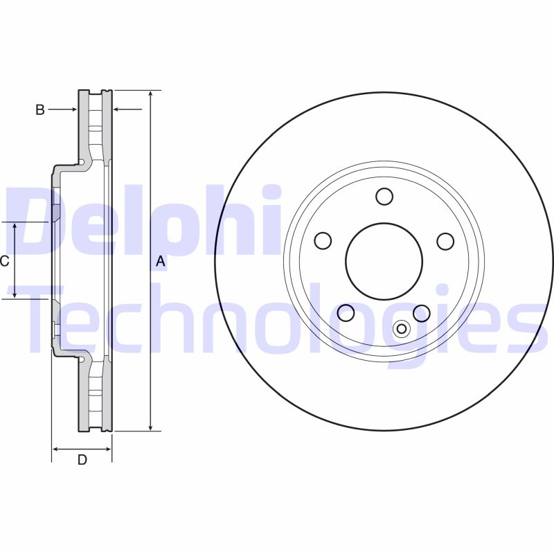 Remschijven Delphi Diesel BG4646C