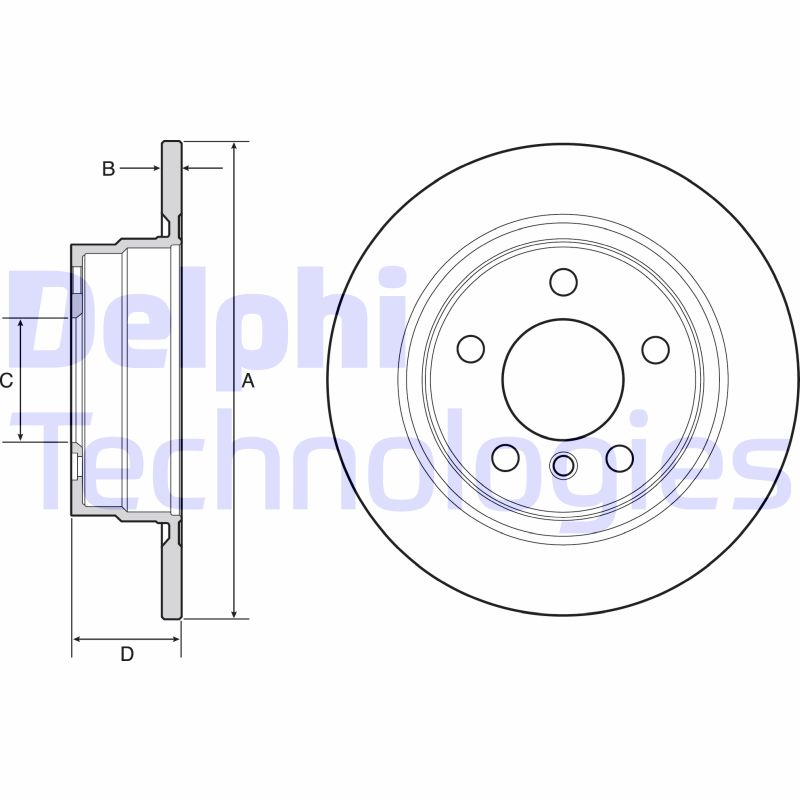 Remschijven Delphi Diesel BG4649C