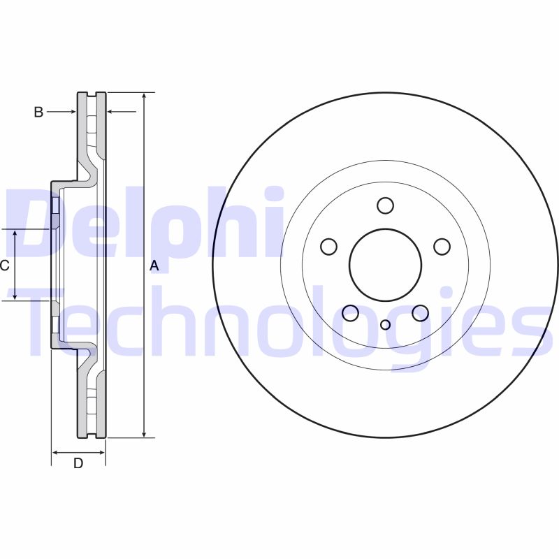 Remschijven Delphi Diesel BG4654C