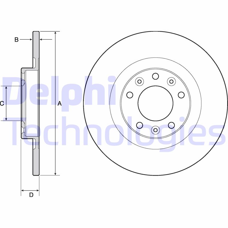 Remschijven Delphi Diesel BG4662C