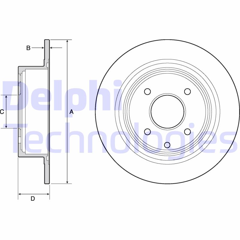 Remschijven Delphi Diesel BG4666C