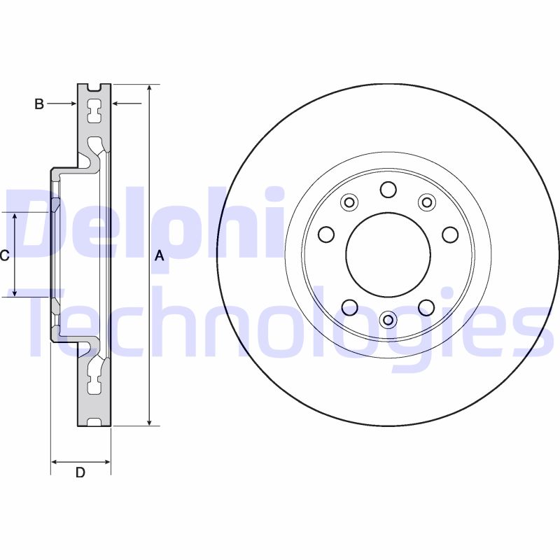 Remschijven Delphi Diesel BG4669C