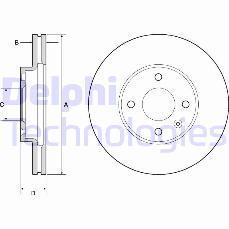 Remschijven Delphi Diesel BG4671C