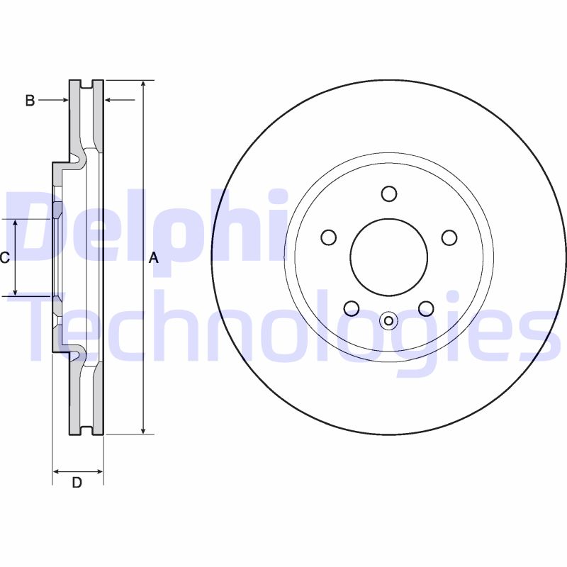 Remschijven Delphi Diesel BG4672C