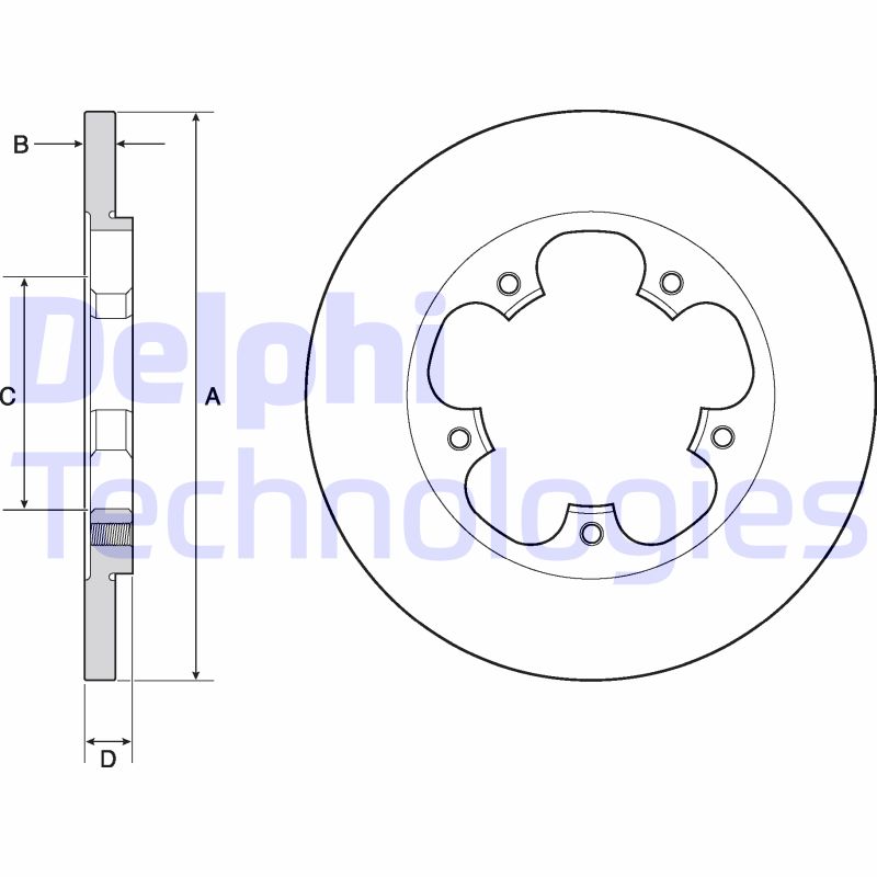 Remschijven Delphi Diesel BG4681C