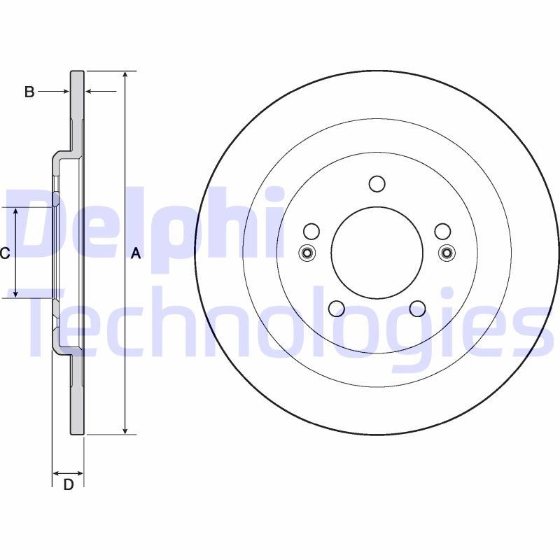 Remschijven Delphi Diesel BG4688C