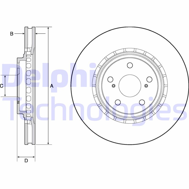 Remschijven Delphi Diesel BG4691C