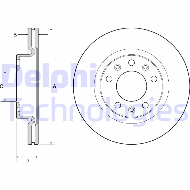 Remschijven Delphi Diesel BG4700C