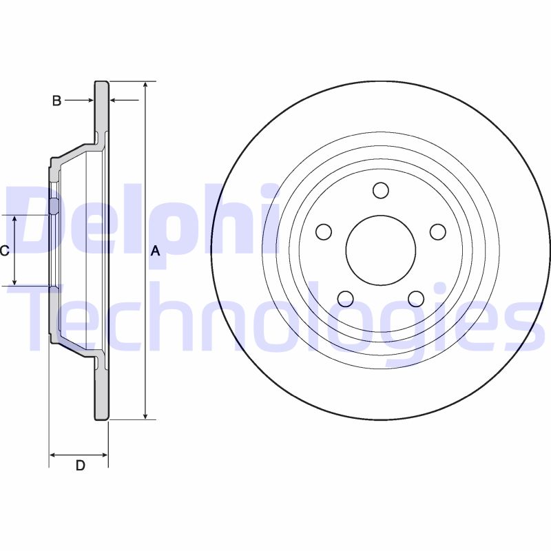 Remschijven Delphi Diesel BG4703C