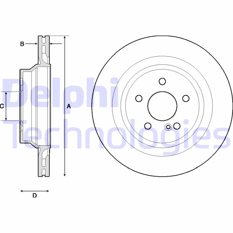 Remschijven Delphi Diesel BG4705C