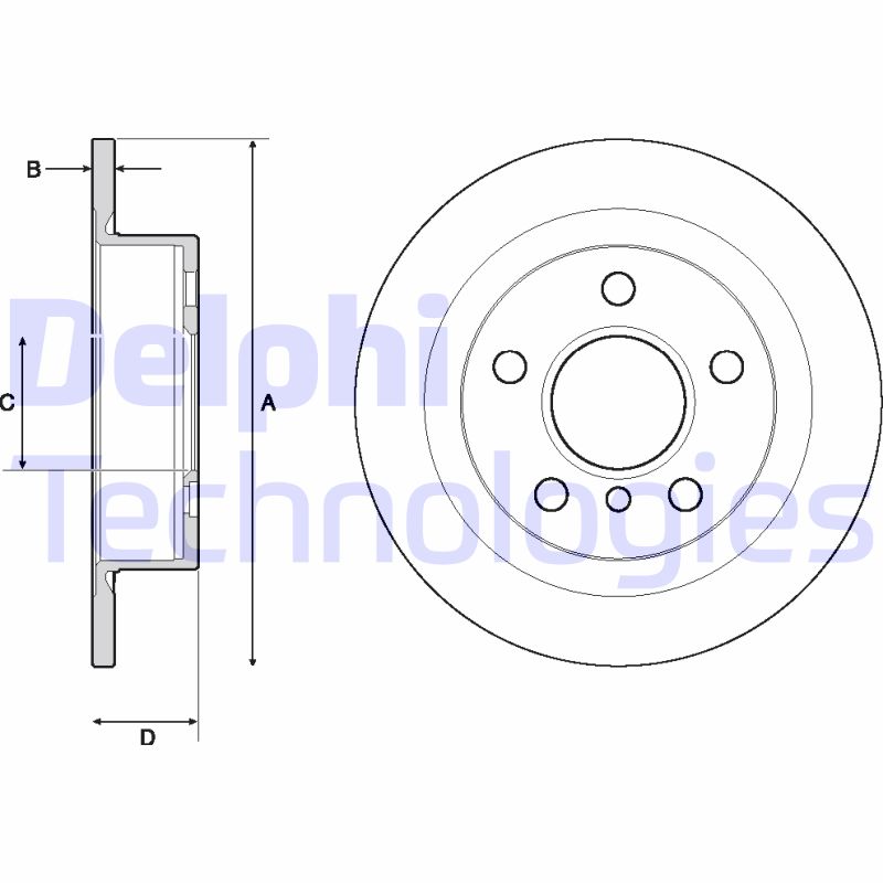Remschijven Delphi Diesel BG4706C