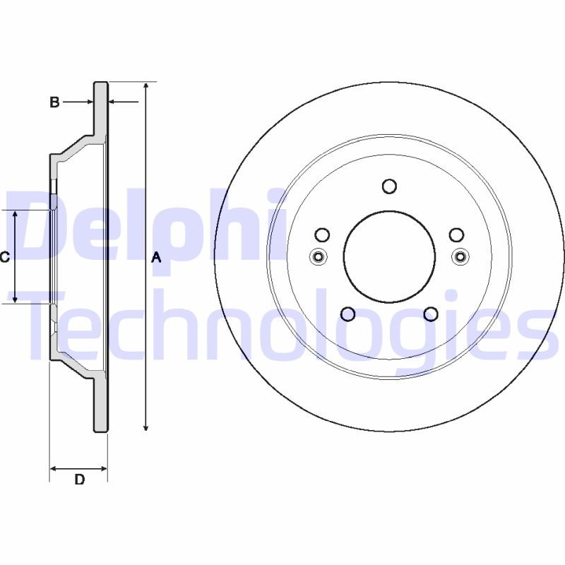 Remschijven Delphi Diesel BG4708C