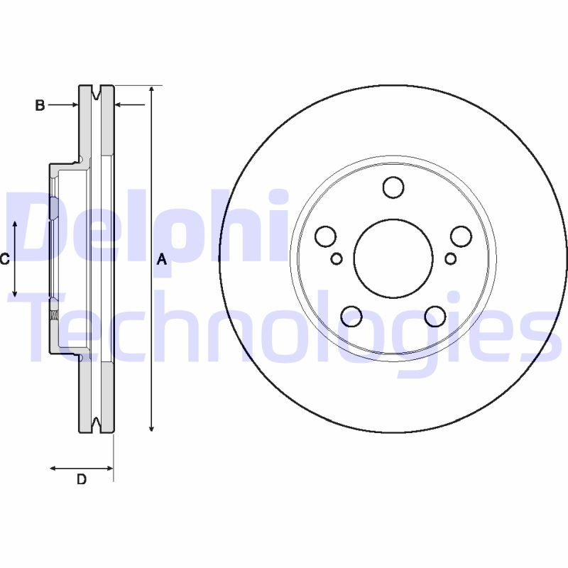 Remschijven Delphi Diesel BG4711C