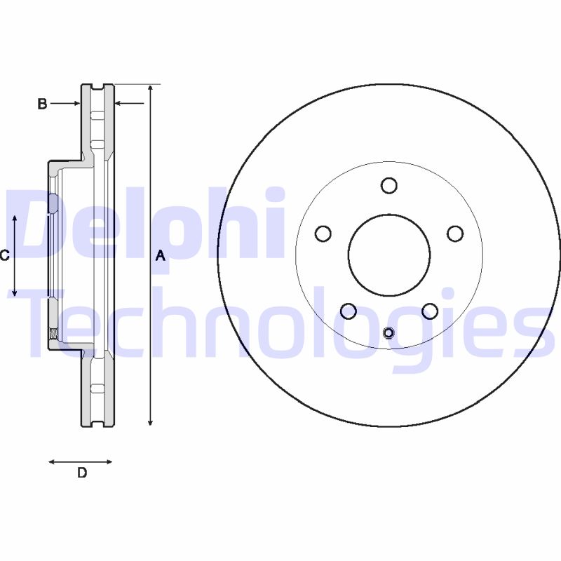 Remschijven Delphi Diesel BG4712C