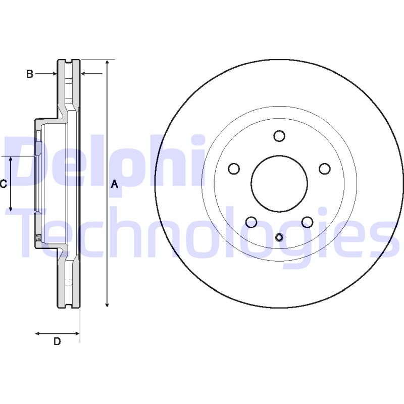 Remschijven Delphi Diesel BG4713C