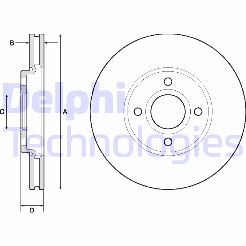 Remschijven Delphi Diesel BG4715C