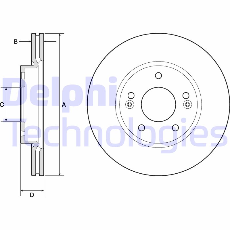 Remschijven Delphi Diesel BG4745C