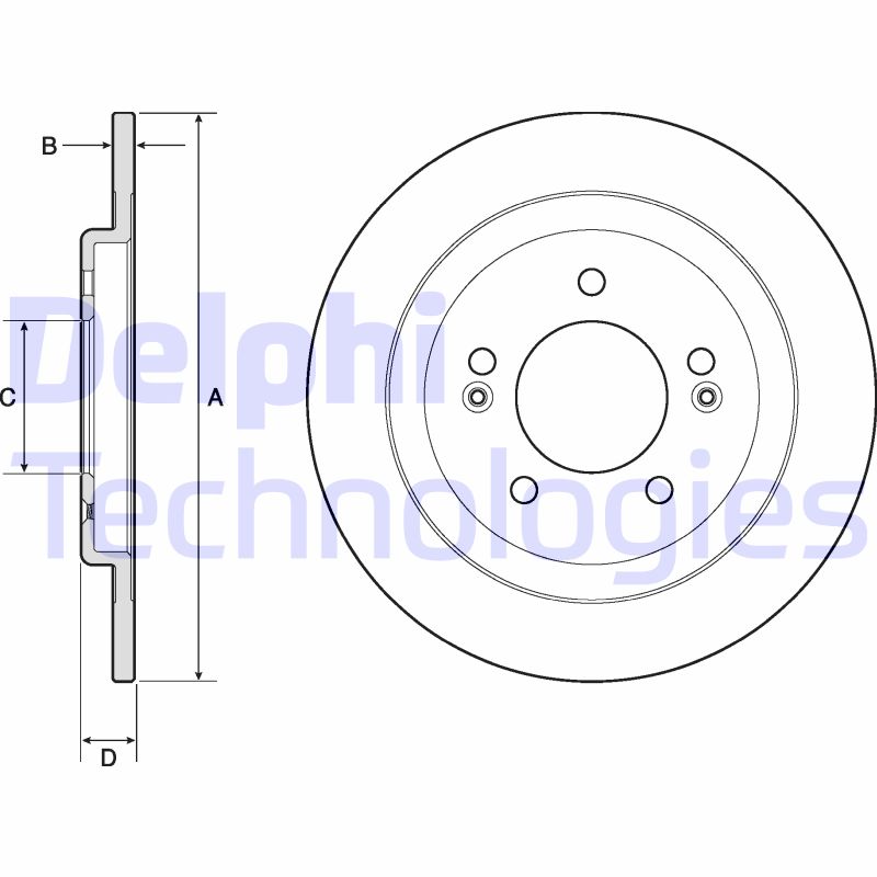 Remschijven Delphi Diesel BG4749C