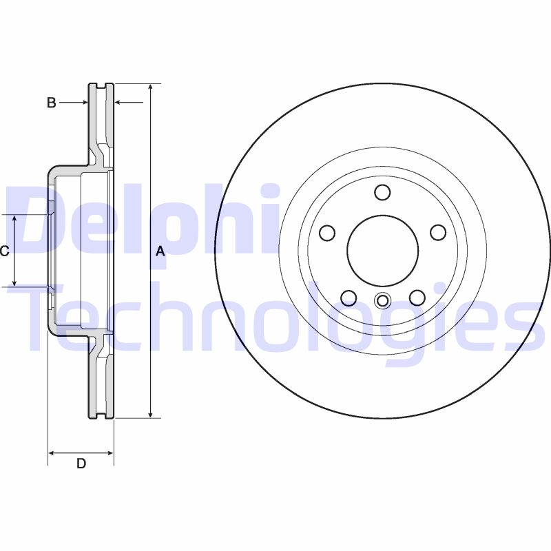 Remschijven Delphi Diesel BG4755C