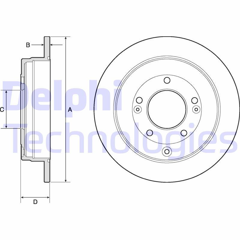 Remschijven Delphi Diesel BG4767C