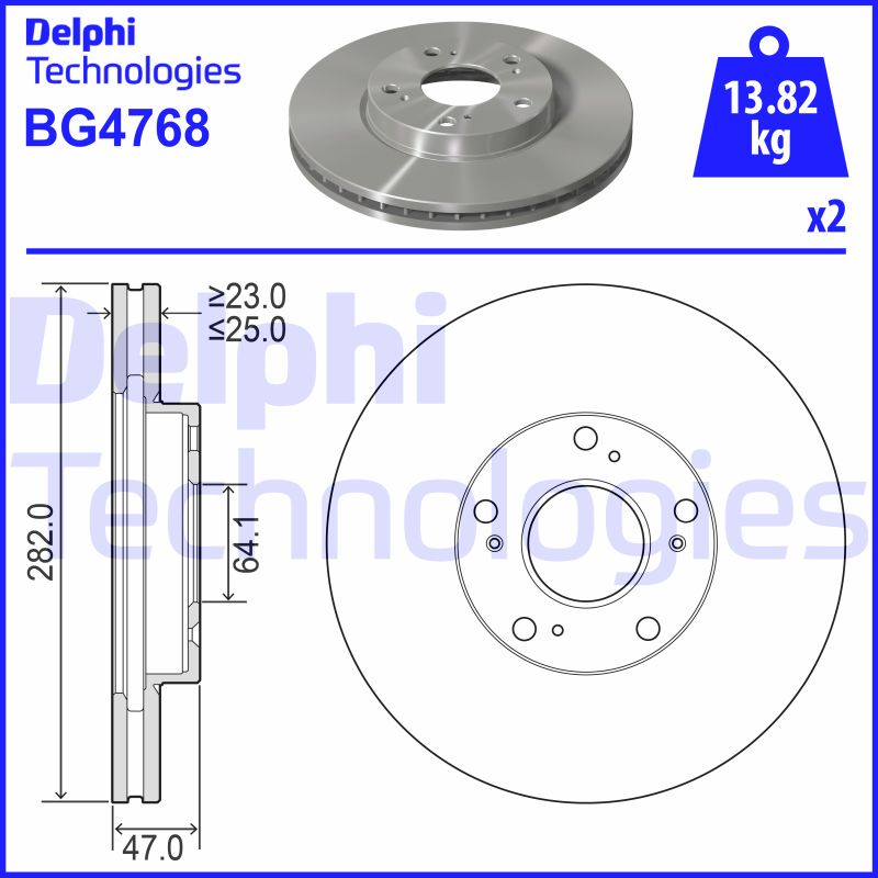 Remschijven Delphi Diesel BG4768