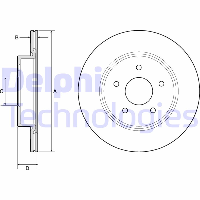 Remschijven Delphi Diesel BG4779C