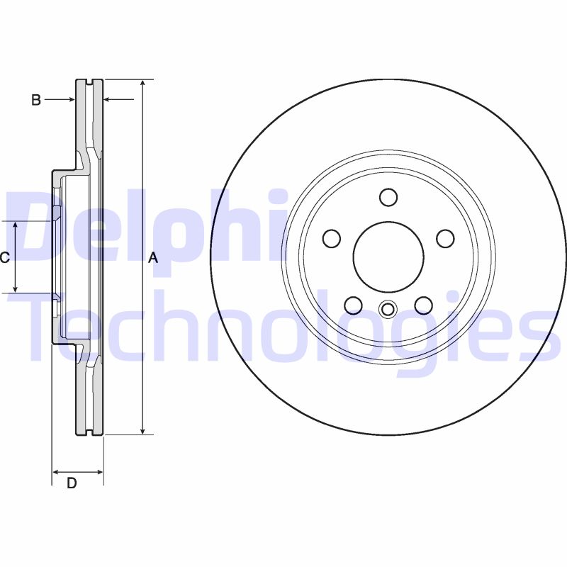 Remschijven Delphi Diesel BG4780C