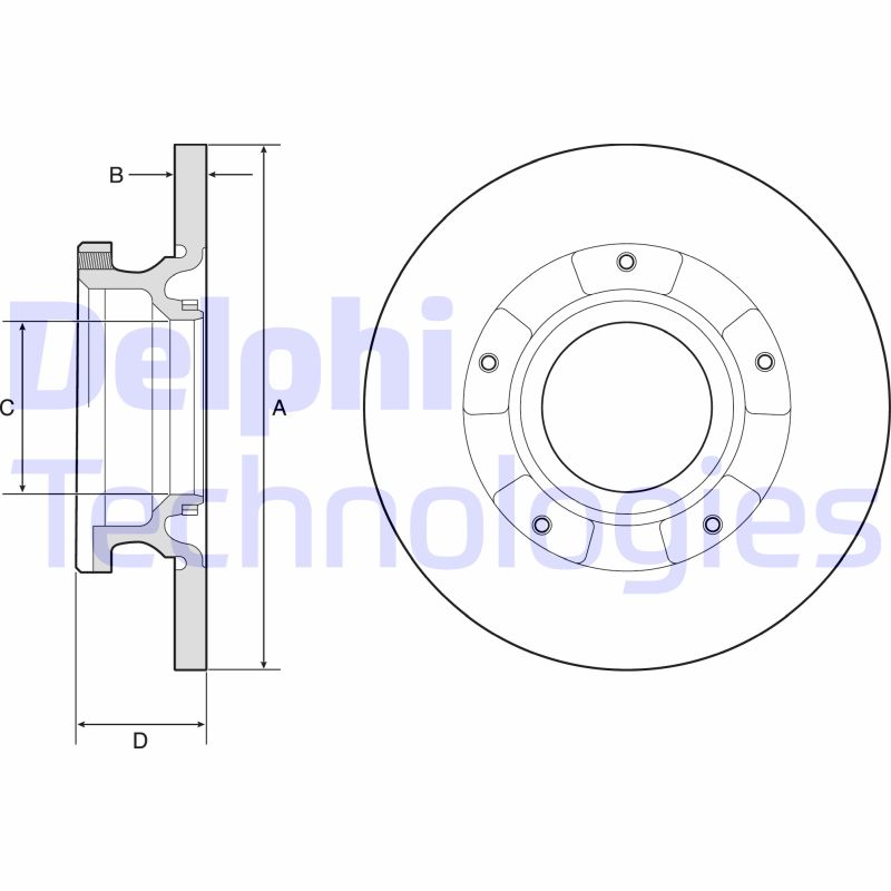 Remschijven Delphi Diesel BG4784C