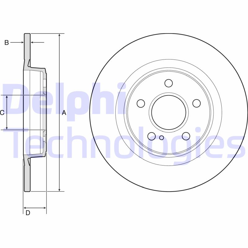 Remschijven Delphi Diesel BG4790C